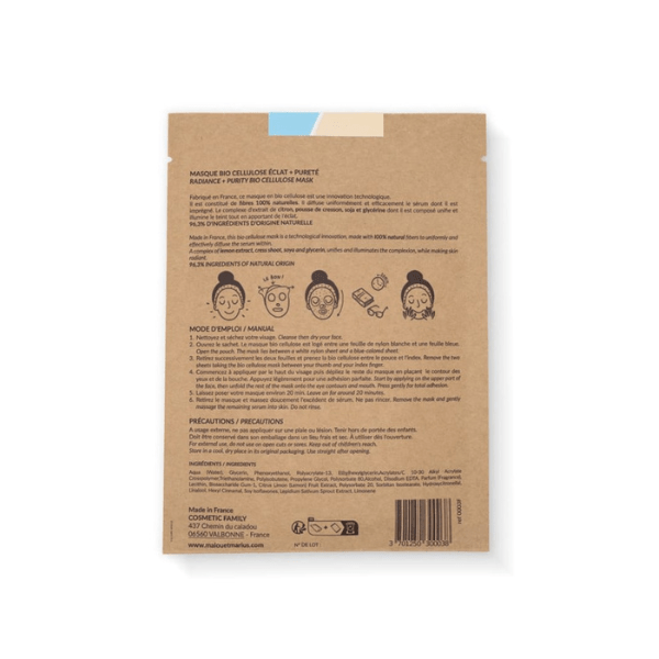 Masque visage éclat – Bio - cellulose au citron & cresson - Simplethings
