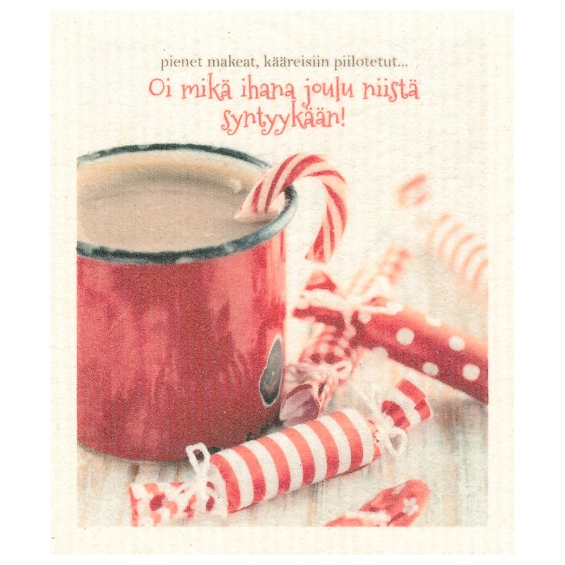 Torchon suédois écologique – Motif Noël “Oi mikä ihana joulu” - Simplethings