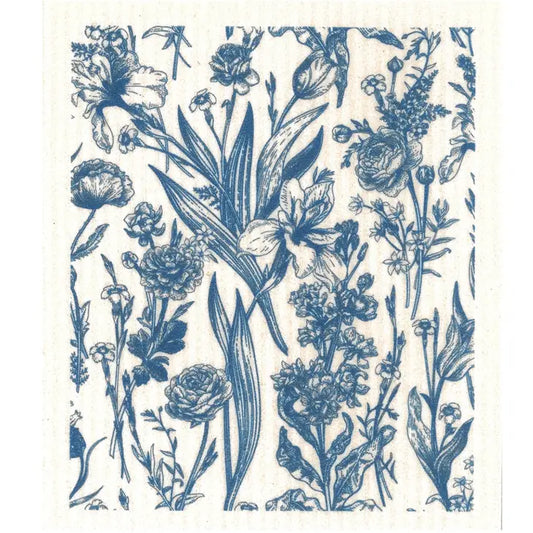 Torchon Suédois - Blue Flowers