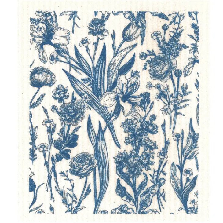 Torchon Suédois - Blue Flowers - Simplethings